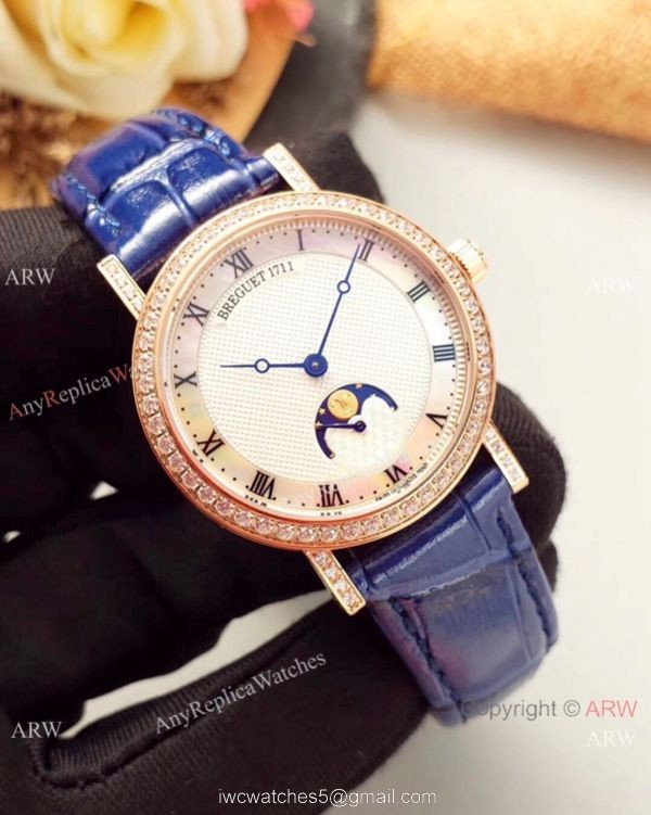 Breguet Classique Moonphase 9087br Ladies Watches Best Replica 7