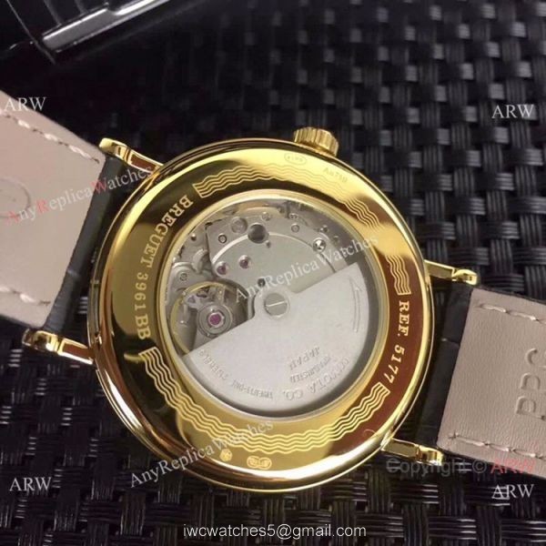 Copy Breguet Classique Date 42mm Men Watch Yellow Gold Silver Dial 7