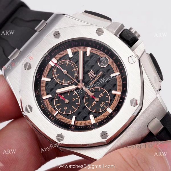 Copy Audemars Piguet Royal Oak Offshore SS BlackRed Face watch New Style 7