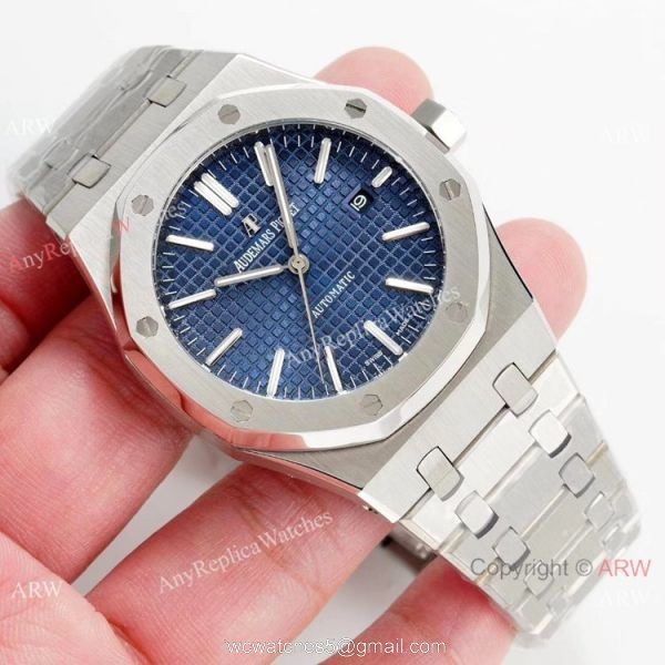 AP Audemars Piguet Royal Oak Selfwinding Stainless Steel Blue Watches New Replica 7