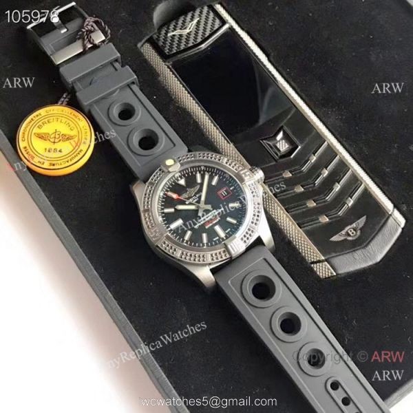 GB Replica Breitling Avenger blackbird Swiss 2824 Watch Black Rubber Strap 7