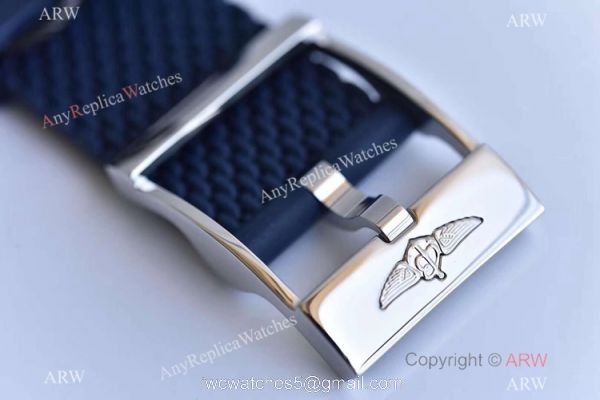 (GF) Swiss Breitling Superocean Heritage II B20 SS Blue Rubber Strap Watch 7