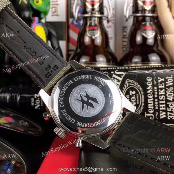 New Copy Breitling Navitimer Chronograph Watches SS Brown Military Strap 7
