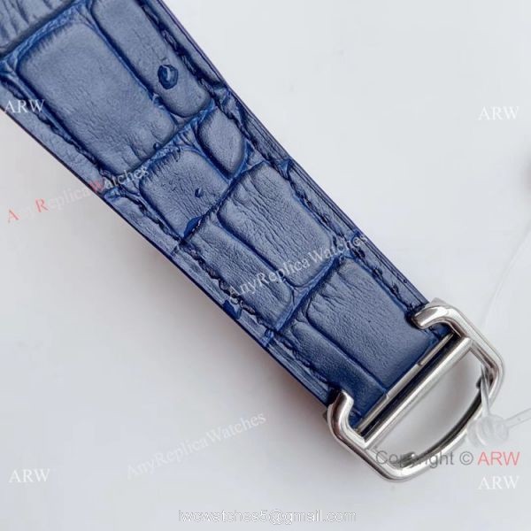 Hbbv6 Replica Cartier Santos Swiss 9015 Gradient Blue Dial Watch 7