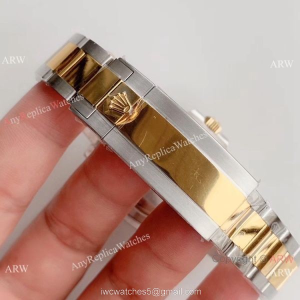 Copy Rolex Submariner AR Factory 2-Tone Black Dial 3135 Watch 7