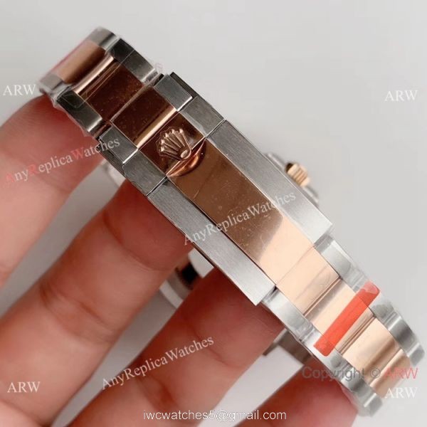 (EW) Swiss Copy Rolex GMT-Master II Root-beer 2 Tone Rose Gold Watch 40mm 7