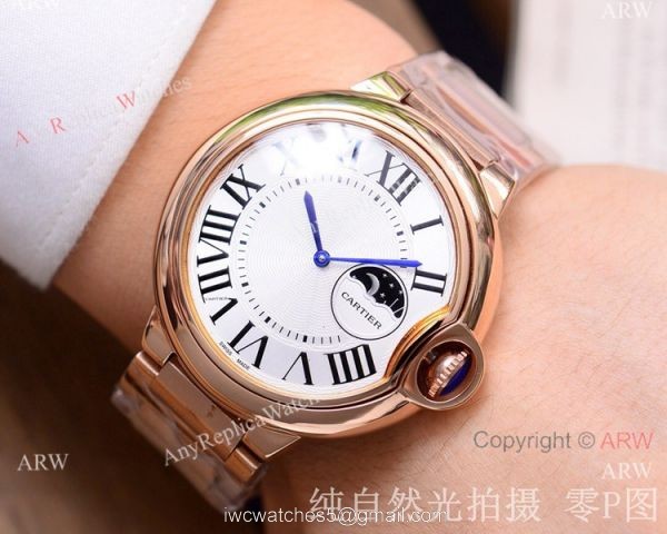 Replica Cartier Ballon Bleu de Moon phase 43mm Watch Automatic 7