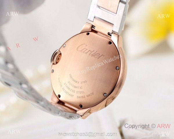 Clone Cartier Ballon Bleu Rose Gold Automatic Watches 42mm or 33mm 7