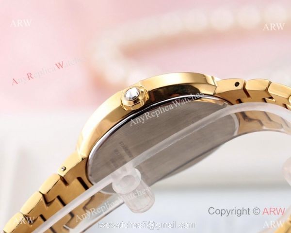 Best Quality Copy Cartier Baignoire Lovers Watch Rose Gold Black Dial 7
