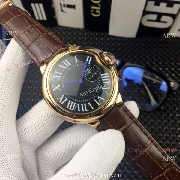 Clone Cartier Ballon Bleu AUTOMATIC Watches Rose Gold Moonphase Face 7