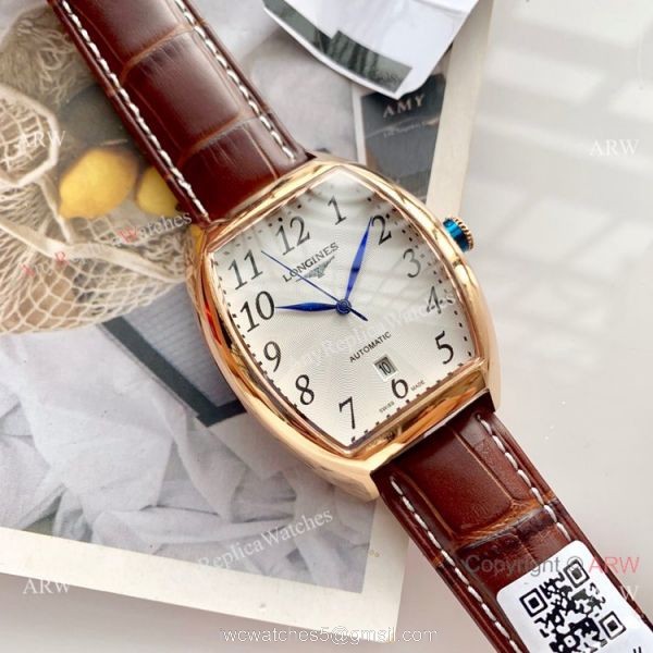 High Quality Longines Quartz Replica Watches Rose Gold Arabic Markers 7