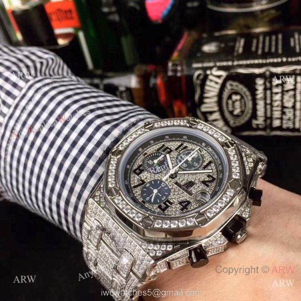 Buy Royal Oak Offshore Limited Edition AP Iced Out Replica Watch 7