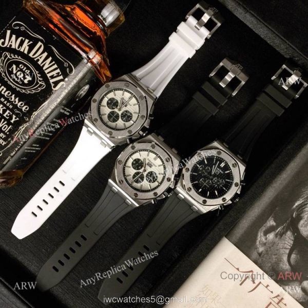 Fake Audemars Piguet Royal Oak Automatic Watch Rose Gold Black Dial 7