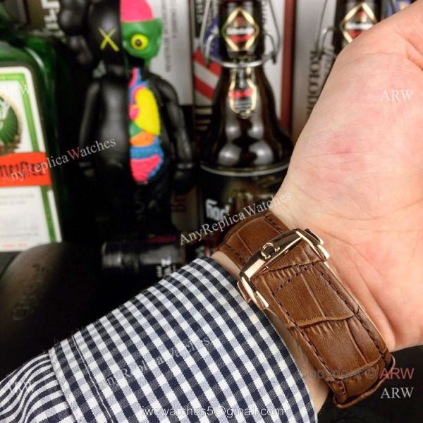 High Quality Omega Clone Watch Omega Speedmaster Chrono Rose Gold Brown Watch 7