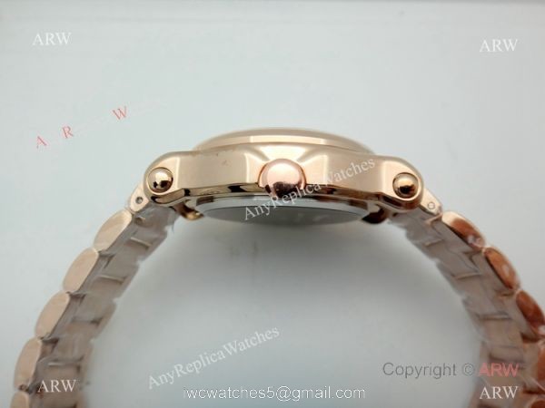 High Quality Chopard Happy Sport Quartz Watch Rose Gold Gray Dial 7