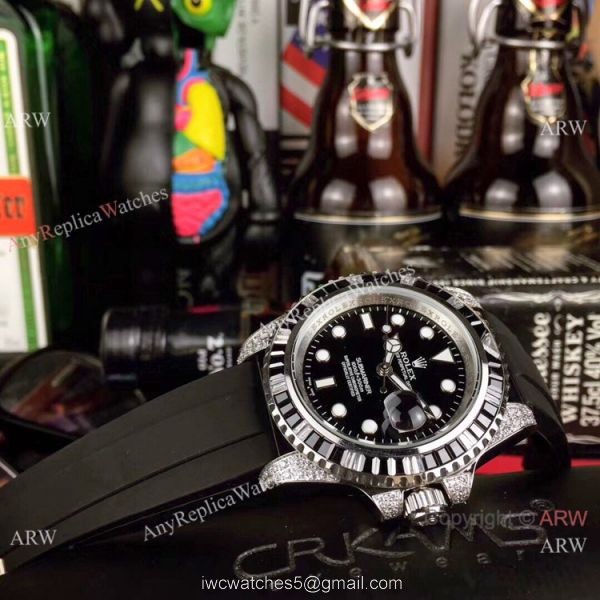New Copy Rolex Submariner Rainbow Stainless Steel 40mm Watch 7