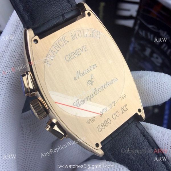 New Copy Franck Muller Mariner Chronograph Iced Out Watch Black Leather Strap 7
