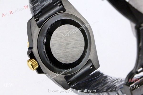 High Quality Rolex Submariner Black Face Two Tone Tattoo Watch 40mm 7
