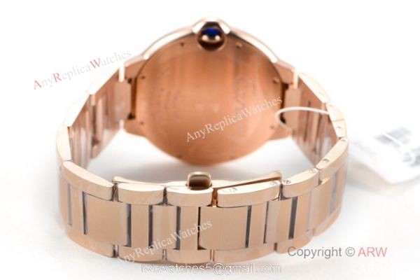 (CR) Swiss Copy Cartier Ballon Bleu de 42mm Watch Rose Gold Diamond 7