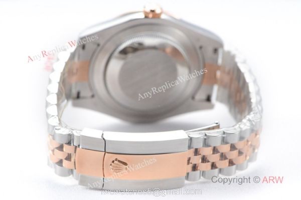 1:1 Rolex Datejust II Copy Watch Two Tone Rose Gold Silver Dial 7
