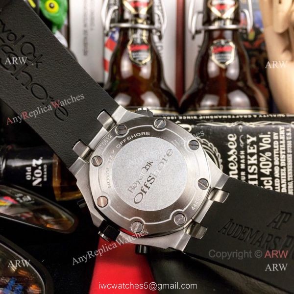 Royal Oak Offshore Diver AP Iced Out Replica Watch Silver Steel Case 7