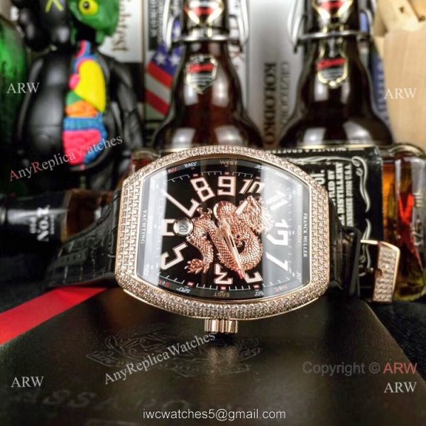 Replica Franck Muller Vanguard limited Edition Dragon King Watch SS Diamond 7