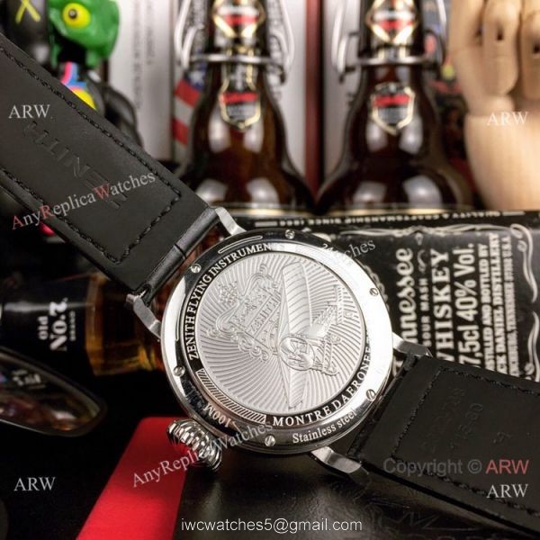 Swiss Quality Replica Zenith Pilot Watch Silver Dial Sapphire Glass 7