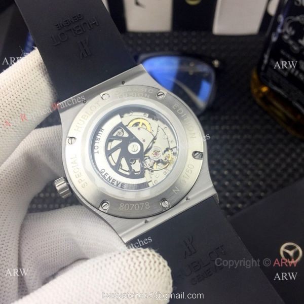 New Replica Hublot Classic Fusion Sand Case Silver Dial Watch 7
