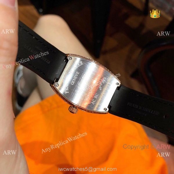 Replica Franck Muller Vanguard Women Watches Rose Gold Diamond Swiss Quartz 7