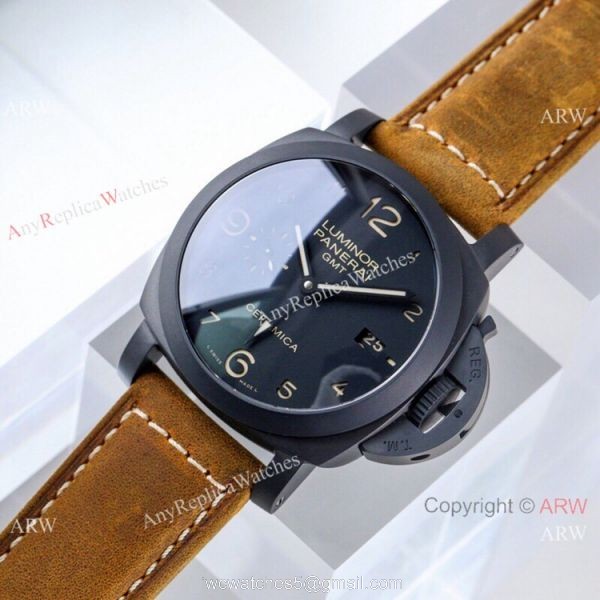 (VS) Swiss Copy Panerai Luminor GMT 1950 Ceramica PAM 441 Watch 7