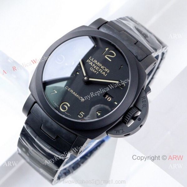 (VS) Swiss Replica Luminor 1950 44 GMT Ceramica Panerai Bracelet PAM438 7