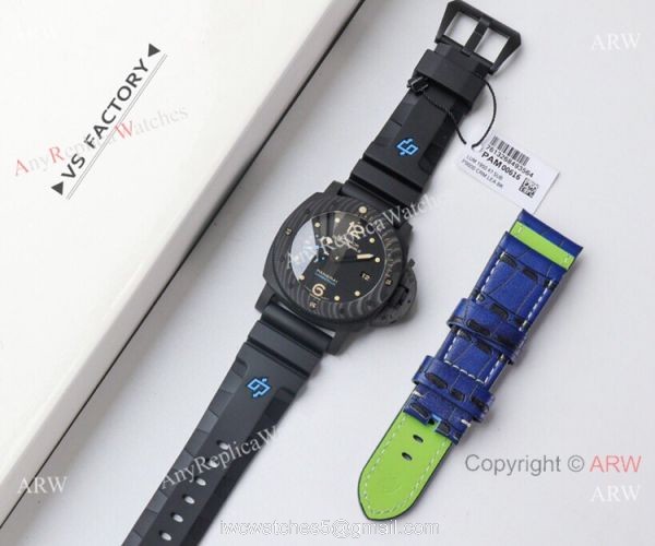 1:1 Best Edition Swiss Panerai Luminor 1950 Submersible Carbon Watch VS Factory 7