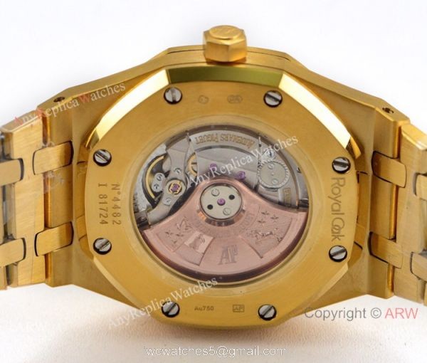 N9 Factory Audemars Piguet Royal Oak Frosted Gold Swiss 3120 Watch w-Diamond 7