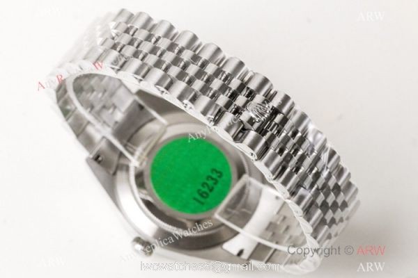Swiss Replica Rolex Datejust N9 904L SS Silver Micro Dial Watch 39mm 7
