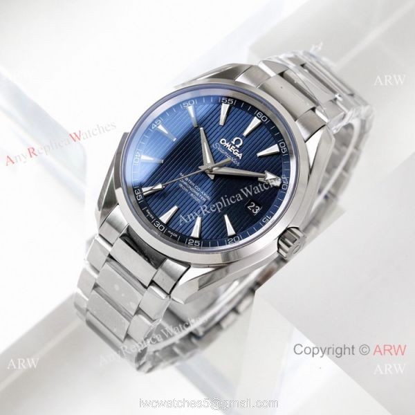 (VS)Swiss Grade Omega Seamaster Aqua Terra Copy 8500 watch Stainless Steel Blue Dial 7