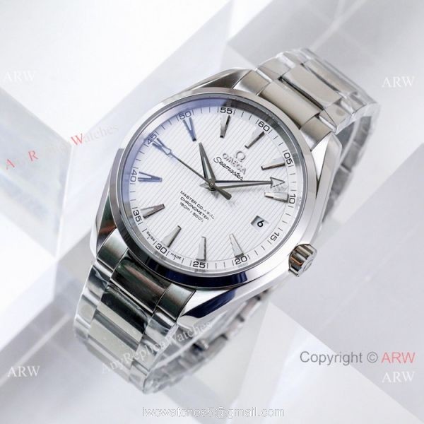 (VSF)Omega Seamaster Aqua Terra Copy Watch SS White Dial 7