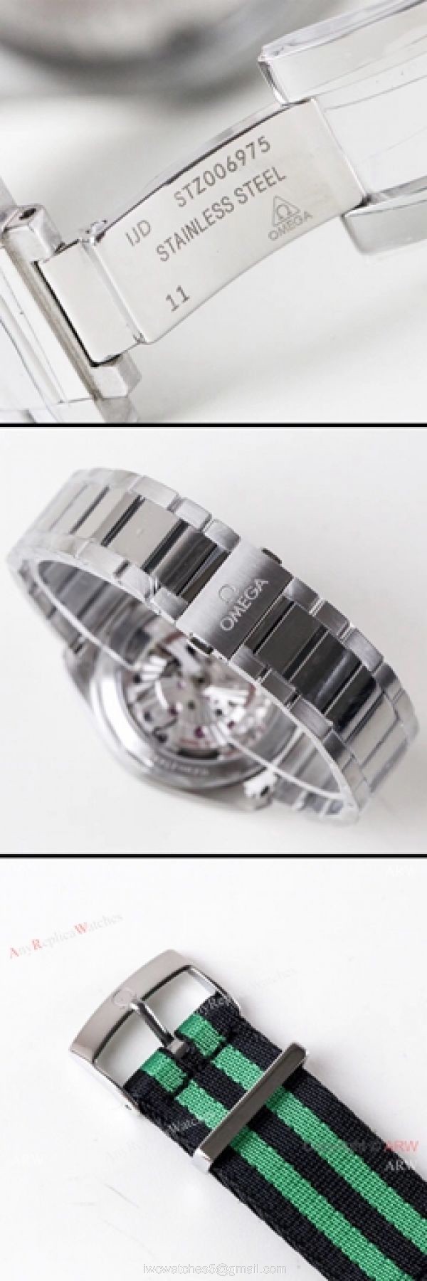 VS Factory Omega Seamaster Aqua Terra Master 150m Replica Watch Black Dial Nato Strap 7