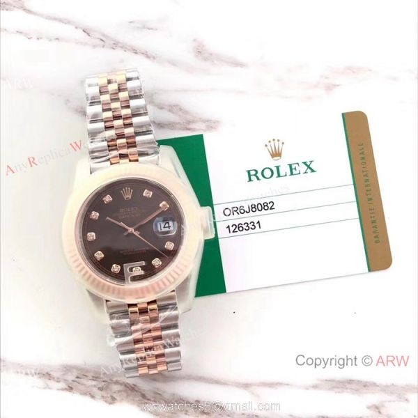 EW Factory Rolex Datejust II 41 Chocolate Face Jubilee Bracelet Watch 7