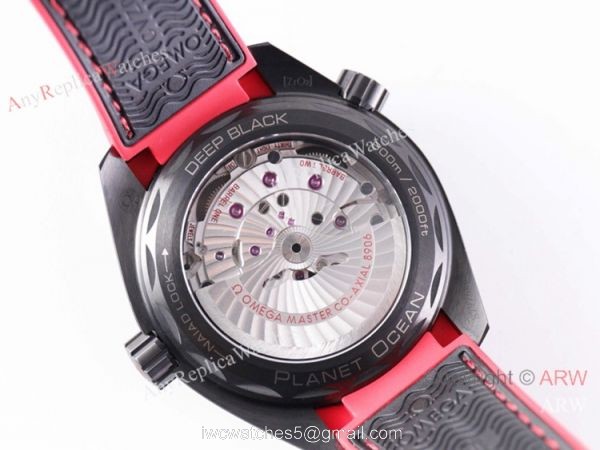 VS Factory Swiss Omega Seamaster Planet Ocean Deep 8906 Watch Black Red 7