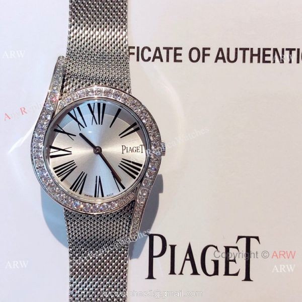 New Replica Piaget Limelight Gala Stainless Steel Silver Face Watch Swiss Quartz 7
