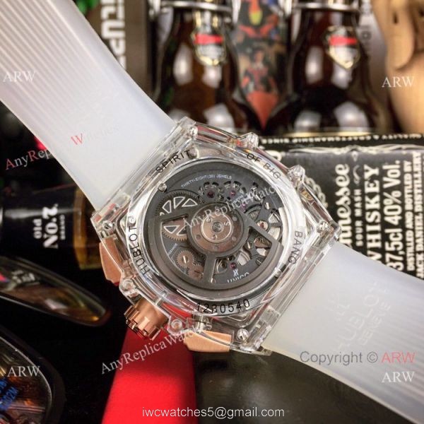 Fake Hublot Geneve Big Bang Unico Sapphire Hublot Transparent Watch 7
