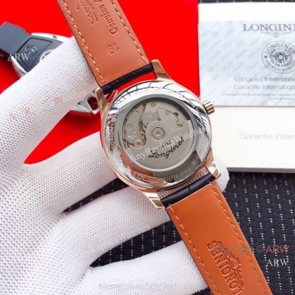 2019 Replica Longines Master Moon phase 40mm Watch Brown Leather Strap 7