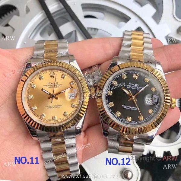 Fake Rolex Oyster Perpetual Datejust Yellow Gold Men 40mm Watch 7