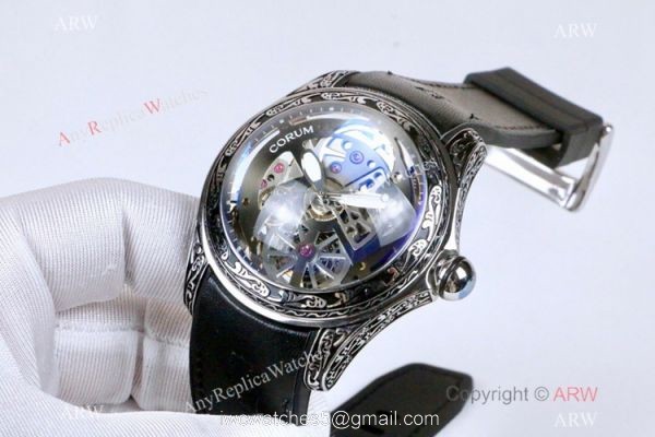 New Replica Corum Watches Corum Bubble Squelette SS Tattoo Watch 45mm 7