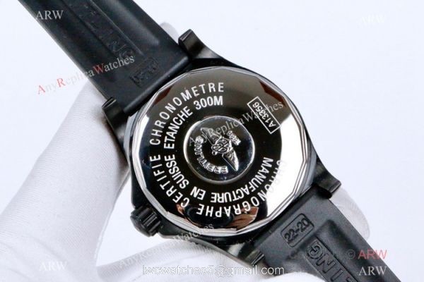 New Fake Breitling Superocean II Blacksteel Rubber Strap Watches 7
