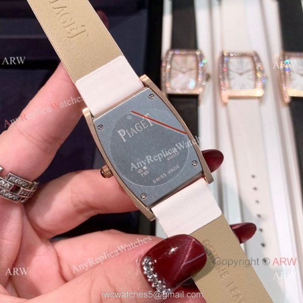 Copy Piaget Limelight Tonneau Rose Gold diamond Watch 27mm 7