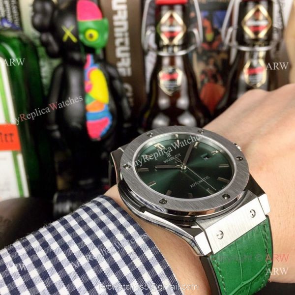 AAA Copy Hublot Classic Fusion Automatic Watches Green version 7