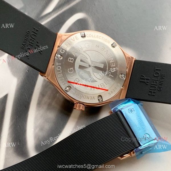 Copy Hublot Classic Fusion Lady Quartz Watch Rose Gold Brown Face 7