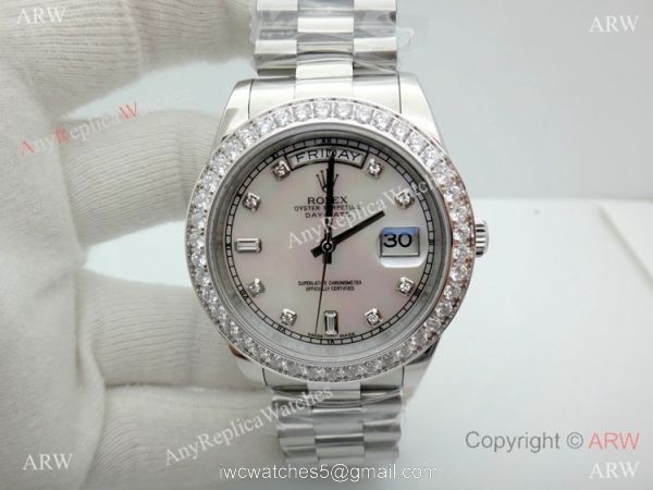Rolex Day Date II Diamond Bezel 41mm Rolex President Replica Watch 7