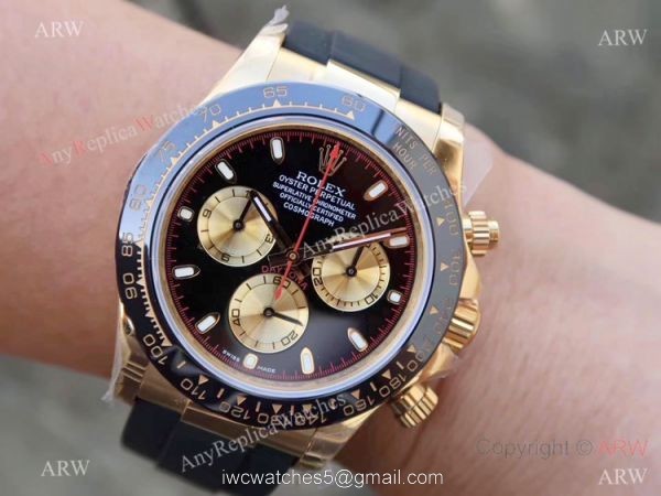 Swiss 4130 JH Factory Rolex Daytona Rubber Band Gray Dial Watch 40mm 7